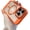 Orange, variant on Luxury Clear Heat Dissipation Frame Phone Case for Iphone16 15 14 13 12 11 Pro Max Acrylic Protective Back Cover(for iPhone 11/Purple)