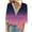 512_Purple, variant on Sweet Home Farm 3/4 Sleeve T Shirts for Women V Neck Lace Edge Gradient Print Loose Seven Quarter Shirt V Neck T Shirts for Women Dark Blue