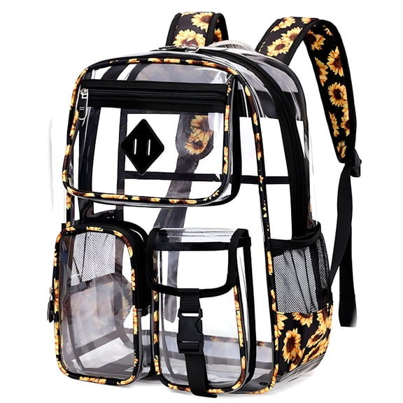 GASTROPOD Clear Backpack Heavy Duty - Large Clear Backpacks for School, Work, and Travel, Stadium Approved Transparent Backpack with Reinforced Straps, See Through Backpack, Clear Laptop Bag
