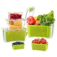 thumbnail image 1 of Recipiente de almacenamiento LUXEAR para frutas y verduras, paquete de 4 unidades, Keep Fresh, 1 of 8