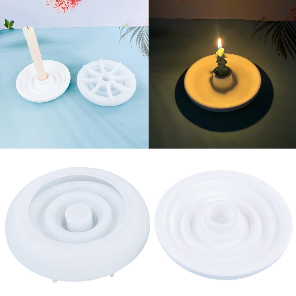 FENOHREFE Unique Round Candle Holders Candle Stand Plaster Mould Round Candle Holder Mold for Enthusiasts and Makers