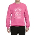 thumbnail image 2 of Wild Bobby Saved By Jesus Fueled By Coffee Inspirational/Christian Unisex Crewneck Graphic Sweatshirt, Neon Pink, XX-Large, 2 of 5