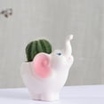 thumbnail image 3 of Masteelf  Elephant Ceramic Flowerpot Decoration Succulent Container Colorful, 3 of 8