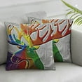 thumbnail image 3 of Antlers Flannel Fleece Pillow Cushion Cover, Deer Head Reindeer Animal Outline Wilderness Inspired Minimalistic Simple Art, Decorative Square Accent Pillow Case, , Multicolor, 3 of 7