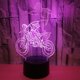 thumbnail image 3 of Lámpara de ilusión óptica con luz nocturna LED 3D con 16 colores cambiantes y control remoto táctil inteligente, lámpara de noche para niños, regalo de cumpleaños de Navidad para niñas y niños, motoci, 3 of 5