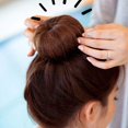 thumbnail image 3 of Hair Styling Set Hair Bun Maker Heart Shape Magic DIY Tool (Brown), 3 of 5