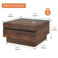 thumbnail image 6 of WAMPAT Modern Coffee Table, Square Living Room Tables with Tempered Glass and Large Storage Drawers, 31.5"x 31.5", Brown, 6 of 6