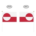 thumbnail image 3 of 10 Pack Hand Cranked Mini Flags 14x21cm, Polyester Desk Top Decorations for Sports Events Parties Parades, Small Hand Held Flags with Country Designs for Kids Classroom I, 3 of 9