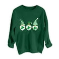 thumbnail image 4 of Charella Sweatshirts for Women St Patricks Day Decorations Long Sleeve Crewneck Tops 2024 Trendy T-shirt,Green,XL, 4 of 5