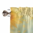 thumbnail image 5 of Tier Curtains 45 Inches Long, Sunflower Window Treatment Curtain Drapes, Yellow Spring Floral Botanical Window Half Privacy Curtains for Bedroom Bathroom, 42"x45", 2 Panels, 5 of 7