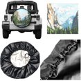 thumbnail image 3 of PISONIC Summer Mountain Spare Tire Cover Weatherproof Universal Wheel Protectors for RV Camper Travel Trailer SUV Truck 16 inch, 3 of 7