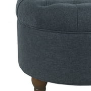 HomePop Large Tufted Round Storage Ottoman, Multiple Colors