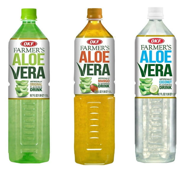 OKF Farmer's Aloe Vera Drink, Mango & Coco, 50.7 Fluid Ounce (Pack of 12 each) - Walmart.com - Walmart.com