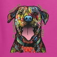 thumbnail image 2 of My Favorite Breed is The One In Need | Colorful Labrador Dog | Dean Russo Art Animal Lover Womens T-Shirt, Fuschia, S, 2 of 5
