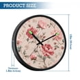 thumbnail image 3 of Indoor 12' Voice-Activated Luminous Decoration Wall Clock With LED Night Light Flowers, 3 of 8