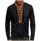 thumbnail image 2 of Blusa y camisa de manga larga con cuello alto para hombre, estilo casual, a la moda, de color sólido, transpirable, de manga larga, con cuello alto y cordón, blusa de poliéster para hombre, 2 of 6