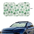 thumbnail image 2 of Xixirimido Abstract Shamrock Print Car Windshield Sun Shade Foldable Sunshade Front Window Cover Sun Visor for Trucks SUVs Sedan Universal Car Interior Accessories, 2 of 8