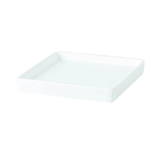 Bandeja de goteo cuadrada for macetas, bandeja de drenaje de cerámica for decoración del hogar de 7.8 pulgadas