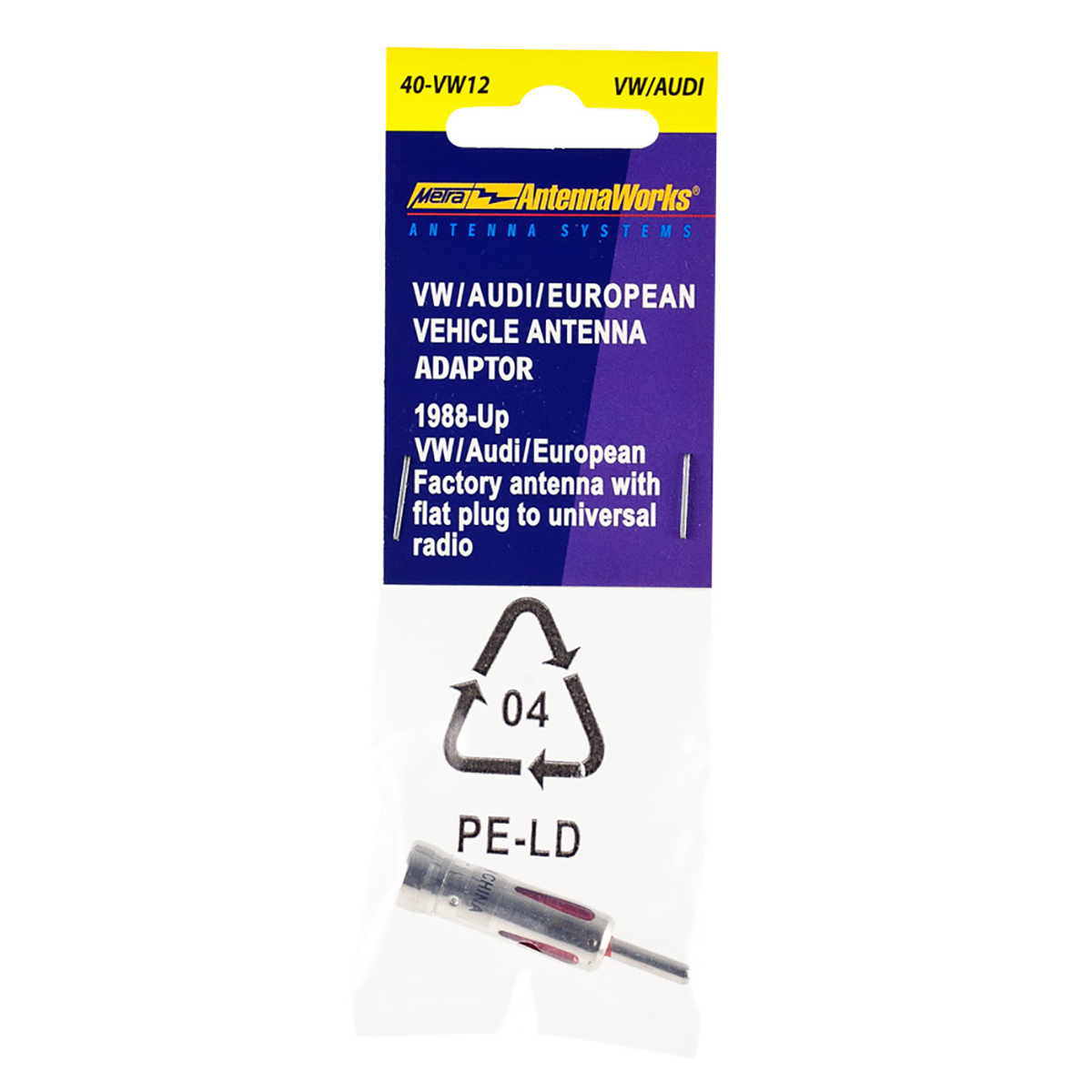 Metra 40-VW12 Volkswagen/Audi/Euro Aftermarket Radio To Antenna Adapter