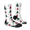 thumbnail image 4 of Yiaed Buffalo Plaid Christmas Trees Print Great elasticity Crew Socks Sports socks for Men and Women, 4 of 5