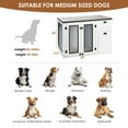 thumbnail image 6 of 44"L Dog Crate Furniture, 2-In-1 Side Cabinet & Dog Cage with Drawer, XL Dog Kennel for Indoor, Dog House Side Table with Storage Cabinet, Double Doors Design, 6 of 9