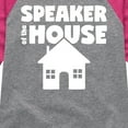 thumbnail image 3 of Instant Message - Speaker Of The House - Toddler & Youth Girls Raglan Graphic T-Shirt, 3 of 5