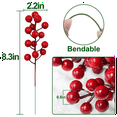thumbnail image 3 of 25 Pcs 20cm Berry Stems Christmas , Christmas Picks Branches Sticks Twigs, 3 of 7