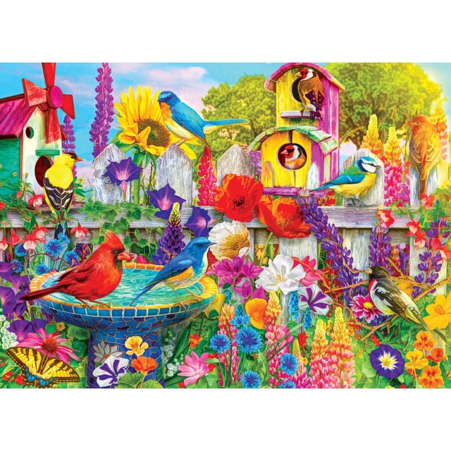 Rompecabezas RoseArt Kodak Premium Bird Bath Garden 1000 unidades