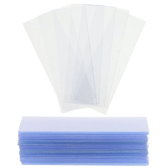 Toyvian 100Pcs Clear Optical Microscope Slides Plastic Blank for Lab Science