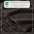 thumbnail image 3 of Great Bay Home Luxury 100% Cotton Ribbed Texture 2-Pack Bath Sheet Set, Midnight Grey, 3 of 6