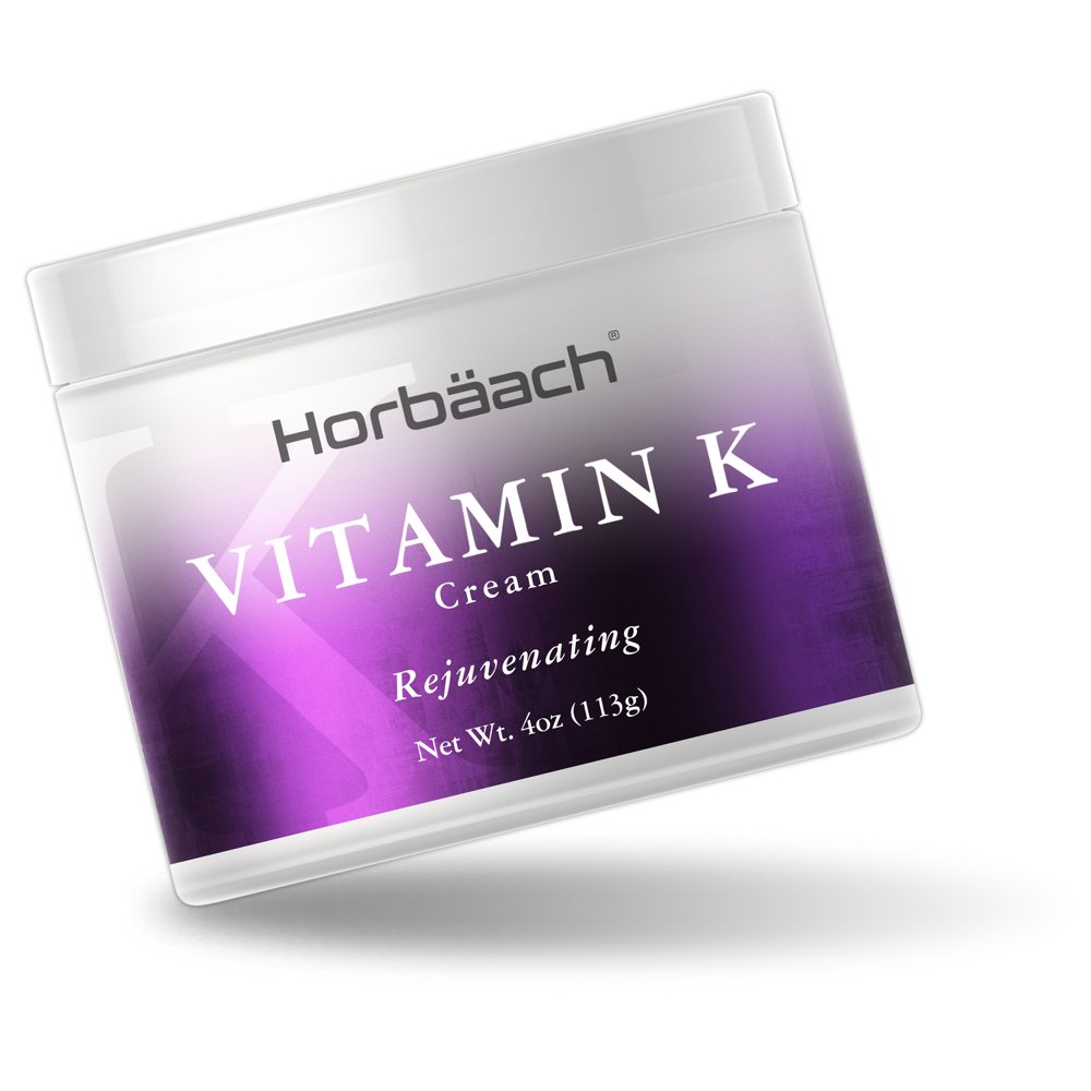 Horbaach Vitamin K Cream 4 oz Premium Formula for Bruises, Spider