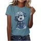 thumbnail image 2 of Xuyuer Women Blessed Beyond Measure Graphic Funny Cute T Shirts (Gift Ideas) Printed Graphic Workout Athletic Loose Fitting Tee Tops Print Blouses Casual Crew Neck Short Sleeve Basic Tee, 2 of 4