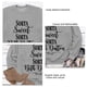 thumbnail image 3 of Sudadera informal de manga larga gris, de corte holgado y con estampado de letras para atuendos de citas de moda, talla M, 3 of 4