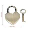 thumbnail image 3 of Mini Lock, 2Pcs Vintage Small Metal Heart Shaped  With Key For Jewelry Storage Box Diary Book 30x39mm, 3 of 8