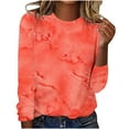 thumbnail image 2 of Njagoc3 Fashionable Womens Printed Round Neck Pullover Long Sleeve Casual Top, 2 of 6