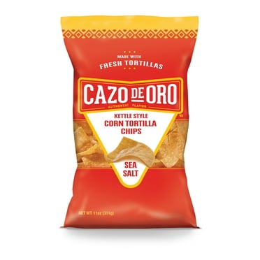 Cazo de Oro Original Kettle Style Corn Tortilla Chips, 11 oz Bag