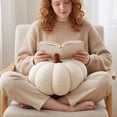 thumbnail image 5 of Cute Halloween Pumpkin Plush Pillow with Soft Cotton Filling, Decorative Stuffed Pumpkin Doll for Sofa Bed Desktop, Thanksgiving Holiday Home Accent, 5 of 6