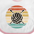 thumbnail image 4 of Inktastic Knitting Club Yarn Sunset for Knitter Boys or Girls Baby Bib, 4 of 4