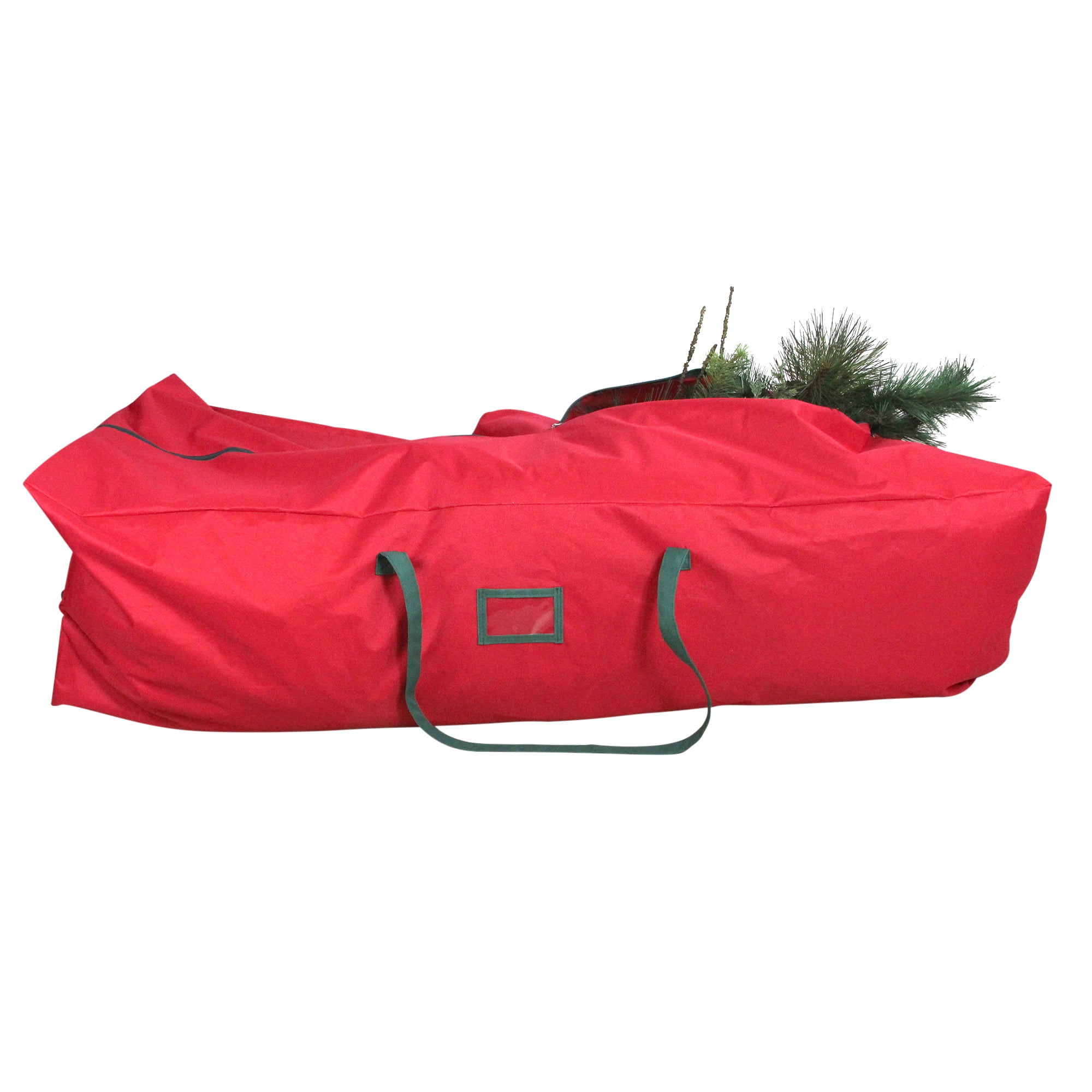 7.5&rsquo; Red and Green Rolling Artificial Christmas Tree Storage Bag