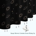 thumbnail image 6 of Black Gold Sun Moon Planet Pattern Shower Curtain 84"x72" ,Bathroom Decorative Shower Curtains Set with 12 Hooks,Modern Waterproof Washable Shower Curtain, 6 of 6