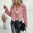 thumbnail image 6 of BVOFAR Faux Suede Cropped Jackets for Women Causal Full Zip Up Coat Long Sleeve Loose Fit Lightweight Jacket Fall Travel Clothes, 6 of 6