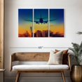 thumbnail image 3 of Elephant Stock Plane To New York Wall Art - Horizontal Multi Panel Canvas - Living Room Wall Decor - Transportation Multi Panel - Brown And Blue Decor - 45" x 28", 3 of 8