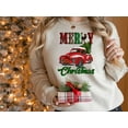 thumbnail image 3 of Merry Christmas Red Truck Cow Leopard Buffalo Print Sweatshirt, Christmas Sweater, 3 of 11