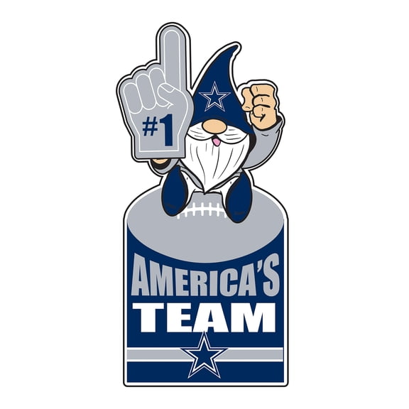 Dallas Cowboys 30" Metal Gnome 3-in-1 Outdoor Yard Sign