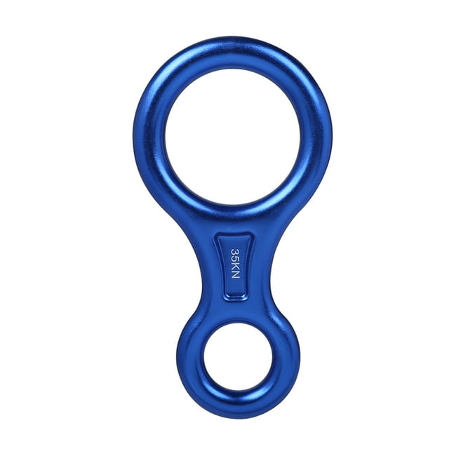 Soidarity Escalada descensor cuesta abajo Belay al aire libre Rappel ocho anillo portátil supervivencia aparejo Protector equipo Ropa Deportiva, Zapatos Azul