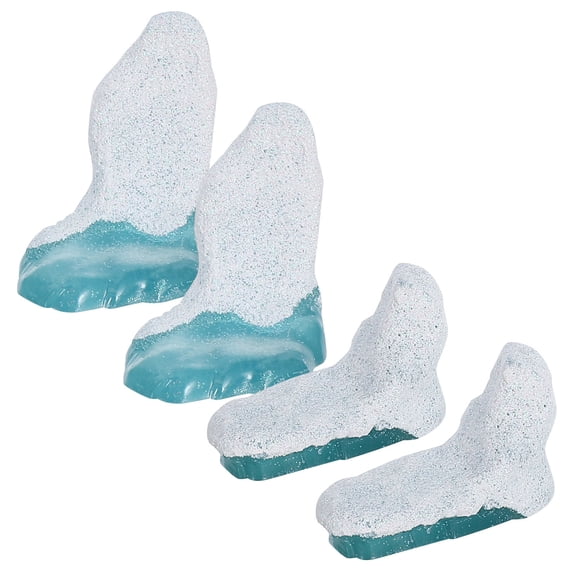 OFFIGAM 4Pcs Iceberg Figurine Model Multi Resin Home Decor for Indoor Use
