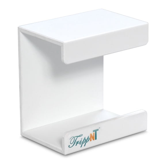 TrippNT 50008 White PVC Small Kimwipe Holder with Double Faced Mounting Tape 3.5"" Length x 5"" Width x 5"" Height