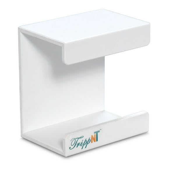 TrippNT 50008 White PVC Small Kimwipe Holder with Double Faced Mounting Tape 3.5"" Length x 5"" Width x 5"" Height