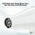 thumbnail image 6 of NEXPURE Hair Dryer, 1875W Ionic Blow Dryer with Diffuser and Concentrator, Fast Drying Low Noise, 3 Heat & 2 Speed Settings, White, 6 of 9