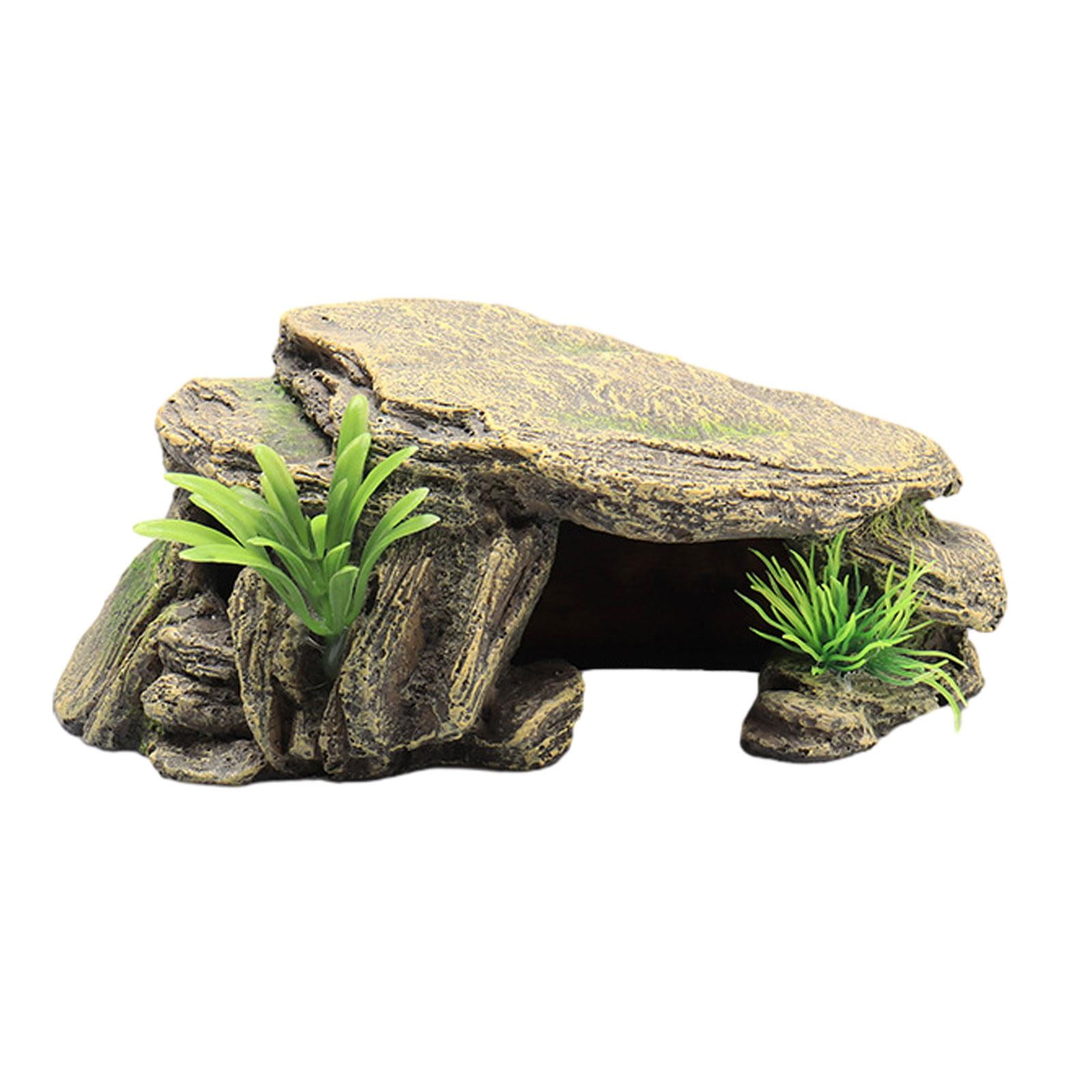 Aquarium Turtle Tank Decoration Turtle Basking Platform Reptile Hideout Cave Accessories Reptile Resting Ornament for Turtles